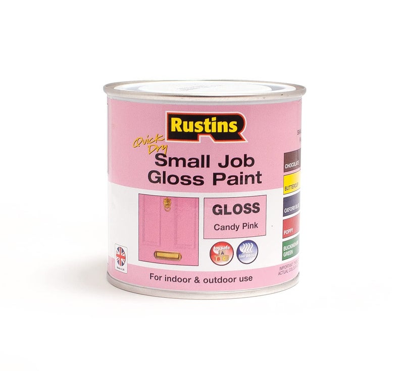 Rustins Small Job Candy Pink Gloss Paint 250ml - Image 1